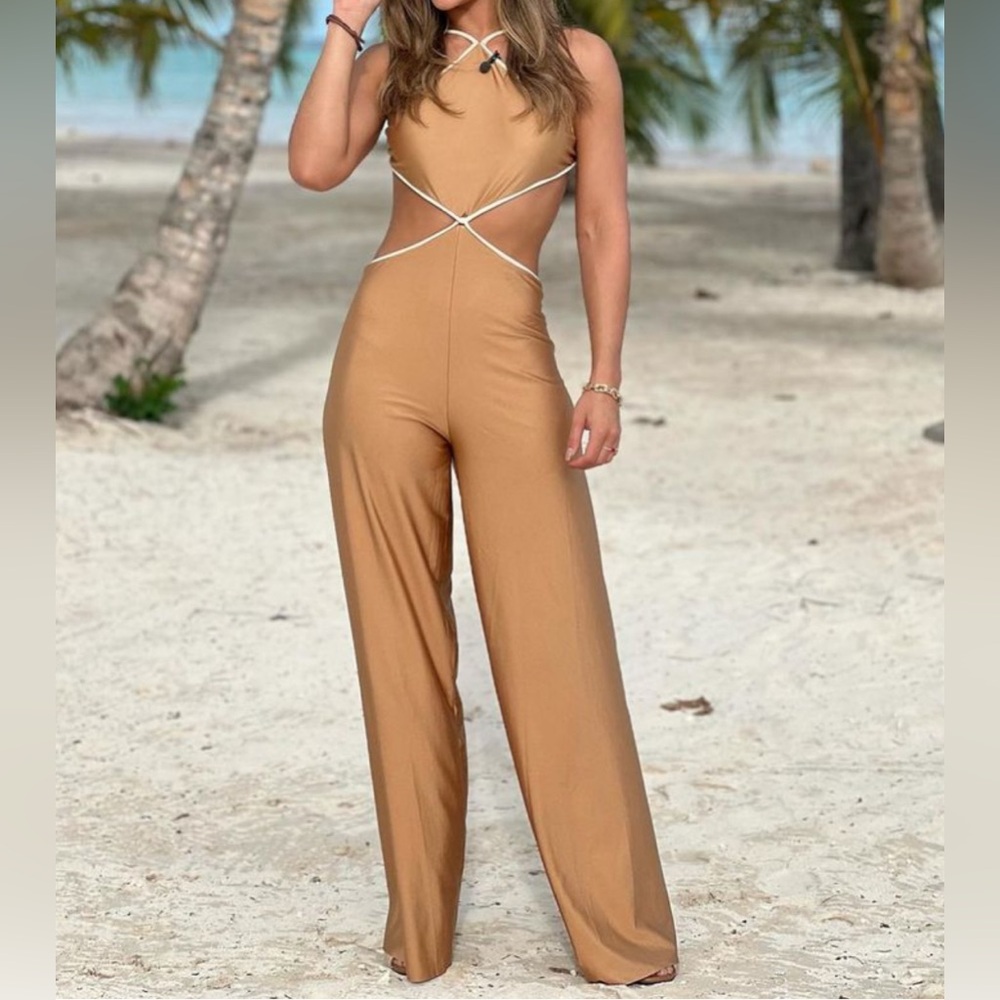 Baobab Collection Kira Jumpsuit in Caramel size XS